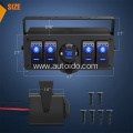 4 Gang Rocker Switch ON-Off Aluminum Switch Panel